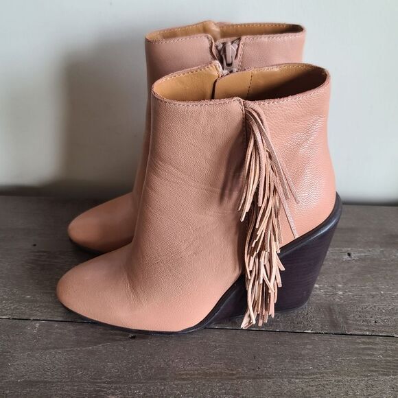 See by Chloe Epona Fringe Wedge Bootie, Biscotto Size EU 36 NEW - Picture 4 of 8